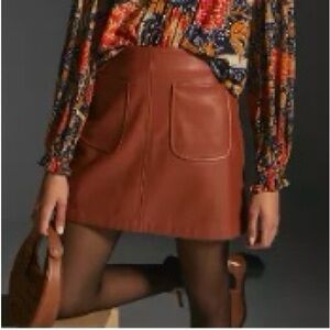 Maeve Faux Leather Skirt